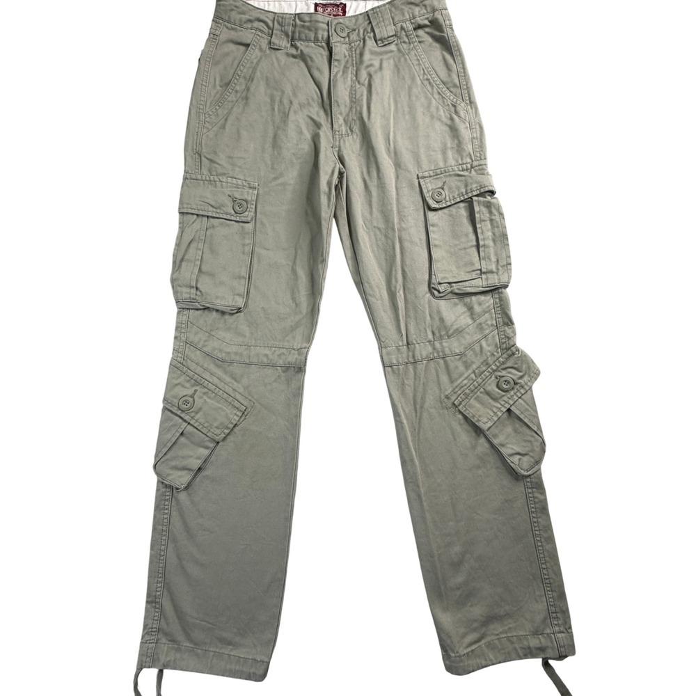 Matchstick Womens Cargo Pants Sage Green Pocket Utility 29 (W30in. x L30in.)